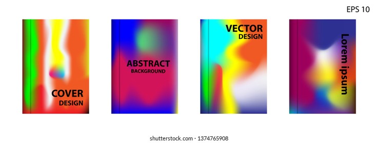 Gradient mesh abstract background. Blurred bright colors mesh background. Trendy creative vector. Intense blank Holographic spectrum gradient for cover - Vector 