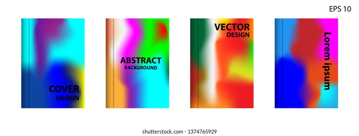 Gradient mesh abstract background. Blurred bright colors mesh background. Trendy creative vector. Intense blank Holographic spectrum gradient for cover - Vector 