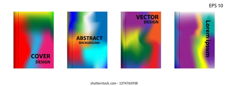 Gradient mesh abstract background. Blurred bright colors mesh background. Trendy creative vector. Intense blank Holographic spectrum gradient for cover - Vector 