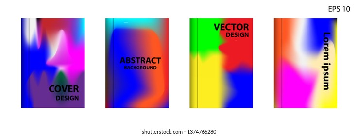 Gradient mesh abstract background. Blurred bright colors mesh background. Trendy creative vector. Intense blank Holographic spectrum gradient for cover - Vector 