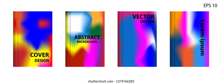 Gradient mesh abstract background. Blurred bright colors mesh background. Trendy creative vector. Intense blank Holographic spectrum gradient for cover - Vector 
