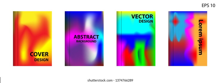 Gradient mesh abstract background. Blurred bright colors mesh background. Trendy creative vector. Intense blank Holographic spectrum gradient for cover - Vector 