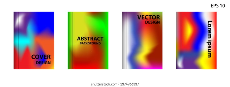 Gradient mesh abstract background. Blurred bright colors mesh background. Trendy creative vector. Intense blank Holographic spectrum gradient for cover - Vector 