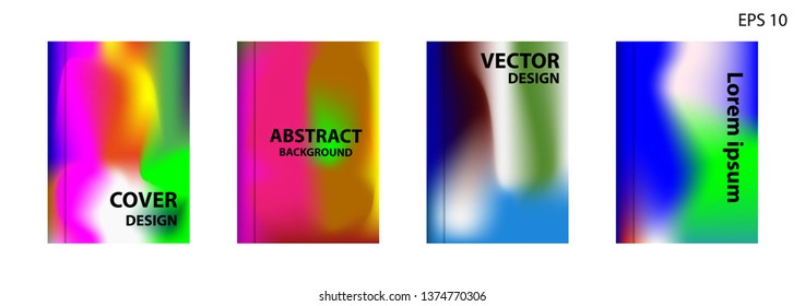 Gradient mesh abstract background. Blurred bright colors mesh background. Trendy creative vector. Intense blank Holographic spectrum gradient for cover - Vector 