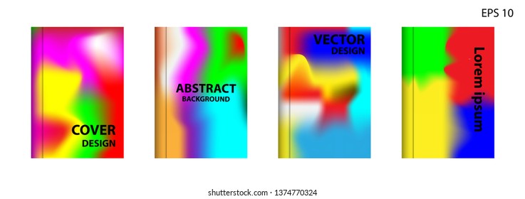 Gradient mesh abstract background. Blurred bright colors mesh background. Trendy creative vector. Intense blank Holographic spectrum gradient for cover - Vector 