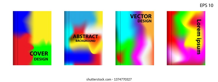 Gradient mesh abstract background. Blurred bright colors mesh background. Trendy creative vector. Intense blank Holographic spectrum gradient for cover - Vector 