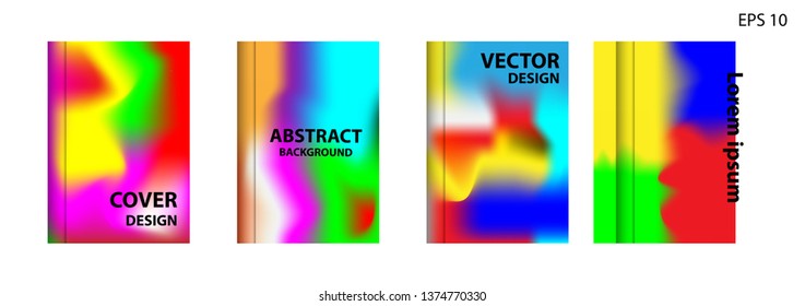 Gradient mesh abstract background. Blurred bright colors mesh background. Trendy creative vector. Intense blank Holographic spectrum gradient for cover - Vector 