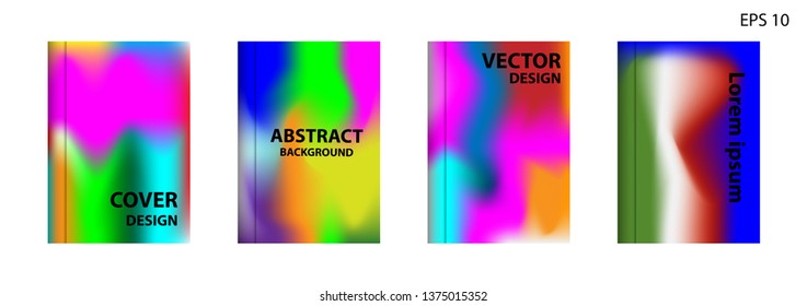 Gradient mesh abstract background. Blurred bright colors mesh background. Trendy creative vector. Intense blank Holographic spectrum gradient for cover - Vector 