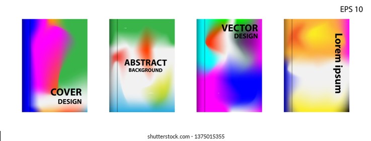 Gradient mesh abstract background. Blurred bright colors mesh background. Trendy creative vector. Intense blank Holographic spectrum gradient for cover - Vector 