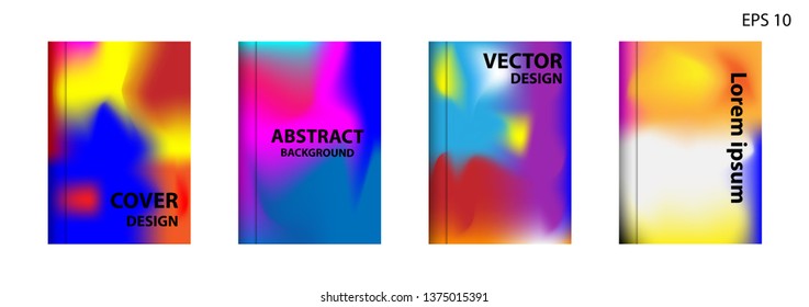 Gradient mesh abstract background. Blurred bright colors mesh background. Trendy creative vector. Intense blank Holographic spectrum gradient for cover - Vector 