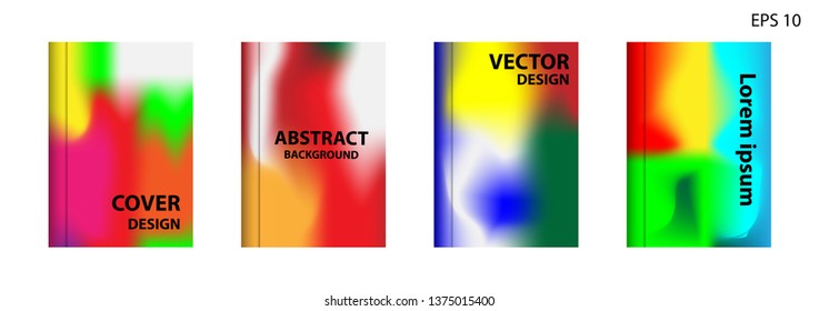 Gradient mesh abstract background. Blurred bright colors mesh background. Trendy creative vector. Intense blank Holographic spectrum gradient for cover - Vector 