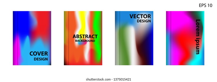Gradient mesh abstract background. Blurred bright colors mesh background. Trendy creative vector. Intense blank Holographic spectrum gradient for cover - Vector 