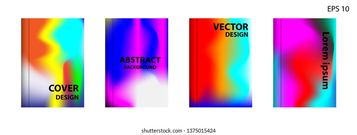 Gradient mesh abstract background. Blurred bright colors mesh background. Trendy creative vector. Intense blank Holographic spectrum gradient for cover - Vector 