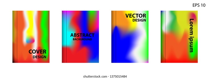 Gradient mesh abstract background. Blurred bright colors mesh background. Trendy creative vector. Intense blank Holographic spectrum gradient for cover - Vector 
