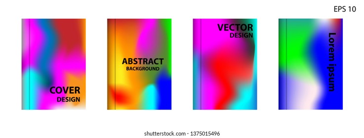 Gradient mesh abstract background. Blurred bright colors mesh background. Trendy creative vector. Intense blank Holographic spectrum gradient for cover - Vector 