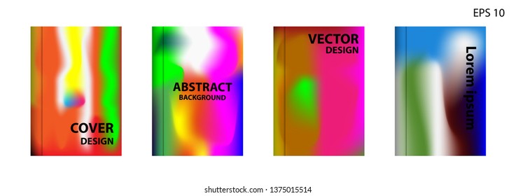 Gradient mesh abstract background. Blurred bright colors mesh background. Trendy creative vector. Intense blank Holographic spectrum gradient for cover - Vector 