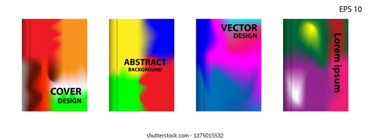 Gradient mesh abstract background. Blurred bright colors mesh background. Trendy creative vector. Intense blank Holographic spectrum gradient for cover - Vector 