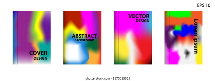 Gradient mesh abstract background. Blurred bright colors mesh background. Trendy creative vector. Intense blank Holographic spectrum gradient for cover - Vector 