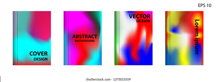 Gradient mesh abstract background. Blurred bright colors mesh background. Trendy creative vector. Intense blank Holographic spectrum gradient for cover - Vector 