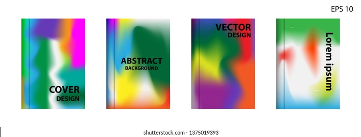 Gradient mesh abstract background. Blurred bright colors mesh background. Trendy creative vector. Intense blank Holographic spectrum gradient for cover - Vector 
