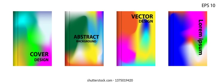 Gradient mesh abstract background. Blurred bright colors mesh background. Trendy creative vector. Intense blank Holographic spectrum gradient for cover - Vector 
