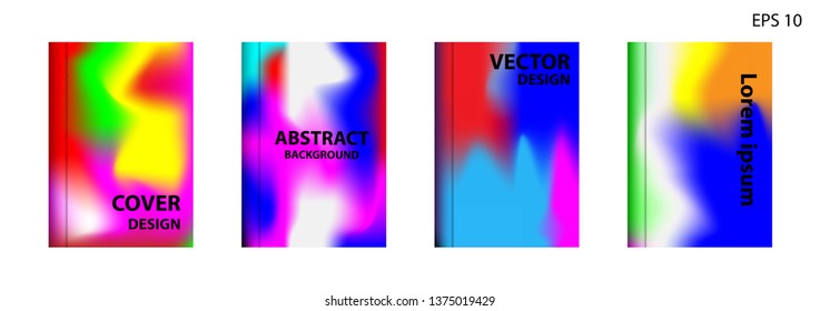 Gradient mesh abstract background. Blurred bright colors mesh background. Trendy creative vector. Intense blank Holographic spectrum gradient for cover - Vector 
