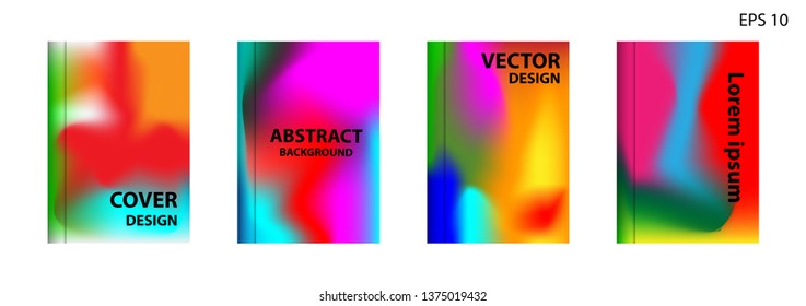Gradient mesh abstract background. Blurred bright colors mesh background. Trendy creative vector. Intense blank Holographic spectrum gradient for cover - Vector 
