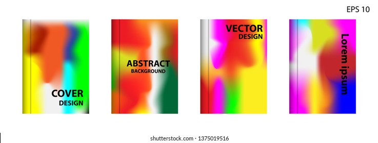Gradient mesh abstract background. Blurred bright colors mesh background. Trendy creative vector. Intense blank Holographic spectrum gradient for cover - Vector 
