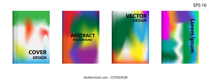 Gradient mesh abstract background. Blurred bright colors mesh background. Trendy creative vector. Intense blank Holographic spectrum gradient for cover - Vector 
