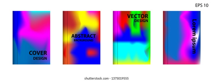 Gradient mesh abstract background. Blurred bright colors mesh background. Trendy creative vector. Intense blank Holographic spectrum gradient for cover - Vector 
