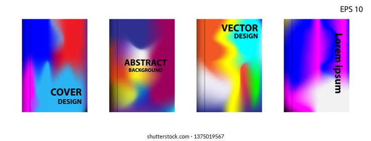 Gradient mesh abstract background. Blurred bright colors mesh background. Trendy creative vector. Intense blank Holographic spectrum gradient for cover - Vector 
