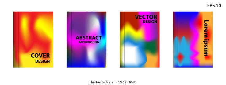 Gradient mesh abstract background. Blurred bright colors mesh background. Trendy creative vector. Intense blank Holographic spectrum gradient for cover - Vector 
