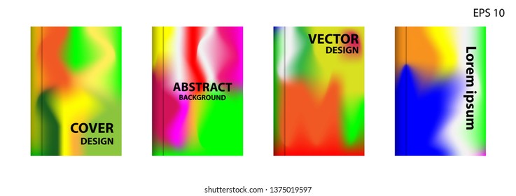 Gradient mesh abstract background. Blurred bright colors mesh background. Trendy creative vector. Intense blank Holographic spectrum gradient for cover - Vector 
