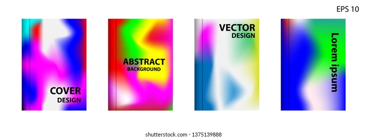 Gradient mesh abstract background. Blurred bright colors mesh background. Trendy creative vector. Intense blank Holographic spectrum gradient for cover - Vector 