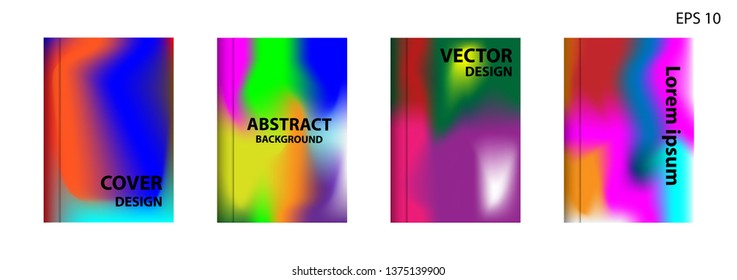 Gradient mesh abstract background. Blurred bright colors mesh background. Trendy creative vector. Intense blank Holographic spectrum gradient for cover - Vector 