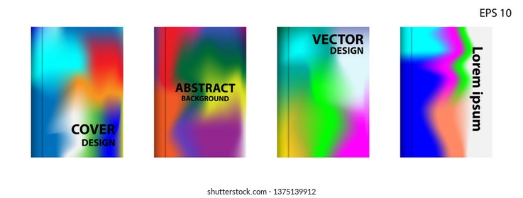 Gradient mesh abstract background. Blurred bright colors mesh background. Trendy creative vector. Intense blank Holographic spectrum gradient for cover - Vector 
