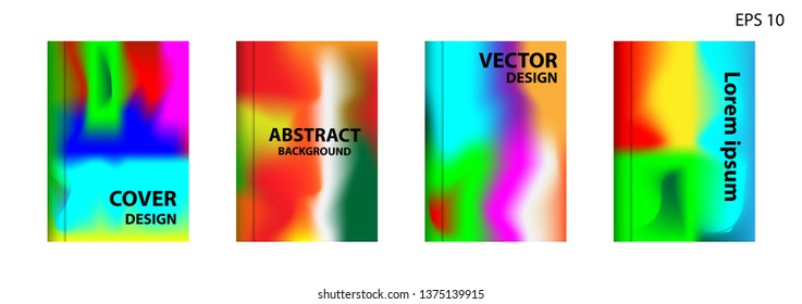 Gradient mesh abstract background. Blurred bright colors mesh background. Trendy creative vector. Intense blank Holographic spectrum gradient for cover - Vector 