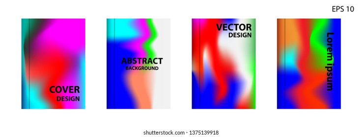 Gradient mesh abstract background. Blurred bright colors mesh background. Trendy creative vector. Intense blank Holographic spectrum gradient for cover - Vector 