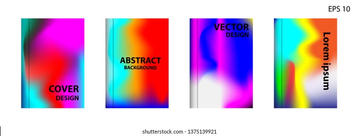 Gradient mesh abstract background. Blurred bright colors mesh background. Trendy creative vector. Intense blank Holographic spectrum gradient for cover - Vector 