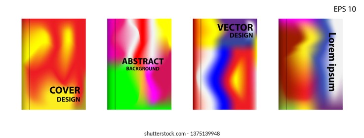 Gradient mesh abstract background. Blurred bright colors mesh background. Trendy creative vector. Intense blank Holographic spectrum gradient for cover - Vector 