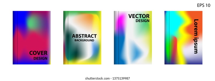 Gradient mesh abstract background. Blurred bright colors mesh background. Trendy creative vector. Intense blank Holographic spectrum gradient for cover - Vector 
