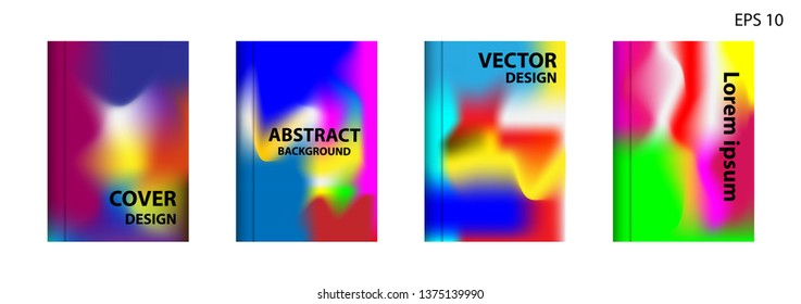 Gradient mesh abstract background. Blurred bright colors mesh background. Trendy creative vector. Intense blank Holographic spectrum gradient for cover - Vector 