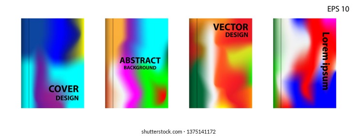 Gradient mesh abstract background. Blurred bright colors mesh background. Trendy creative vector. Intense blank Holographic spectrum gradient for cover - Vector 