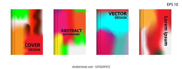 Gradient mesh abstract background. Blurred bright colors mesh background. Trendy creative vector. Intense blank Holographic spectrum gradient for cover - Vector 