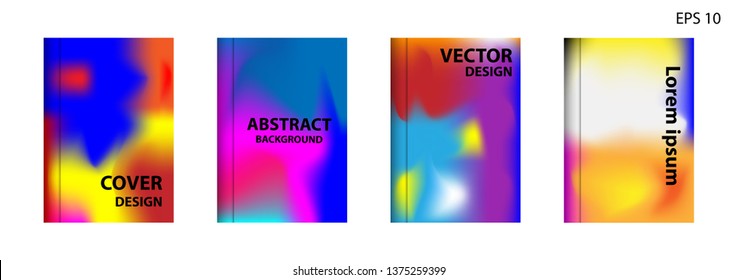 Gradient mesh abstract background. Blurred bright colors mesh background. Trendy creative vector. Intense blank Holographic spectrum gradient for cover - Vector 