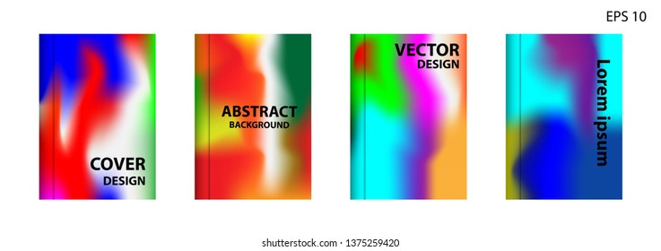 Gradient mesh abstract background. Blurred bright colors mesh background. Trendy creative vector. Intense blank Holographic spectrum gradient for cover - Vector 