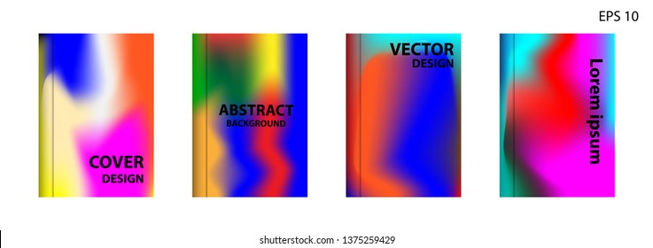 Gradient mesh abstract background. Blurred bright colors mesh background. Trendy creative vector. Intense blank Holographic spectrum gradient for cover - Vector 