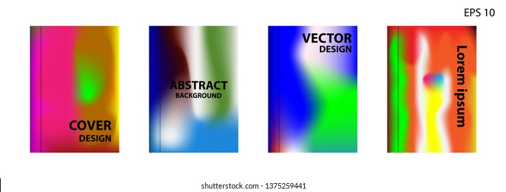 Gradient mesh abstract background. Blurred bright colors mesh background. Trendy creative vector. Intense blank Holographic spectrum gradient for cover - Vector 