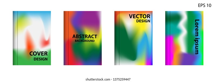 Gradient mesh abstract background. Blurred bright colors mesh background. Trendy creative vector. Intense blank Holographic spectrum gradient for cover - Vector 