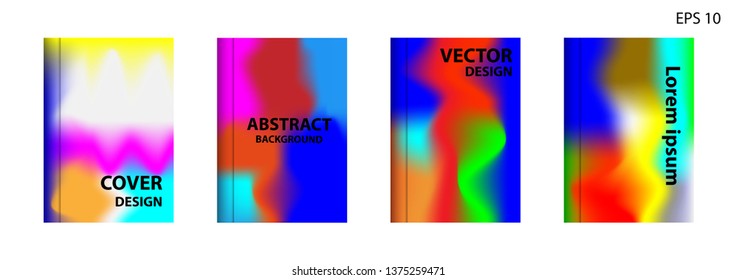 Gradient mesh abstract background. Blurred bright colors mesh background. Trendy creative vector. Intense blank Holographic spectrum gradient for cover - Vector 